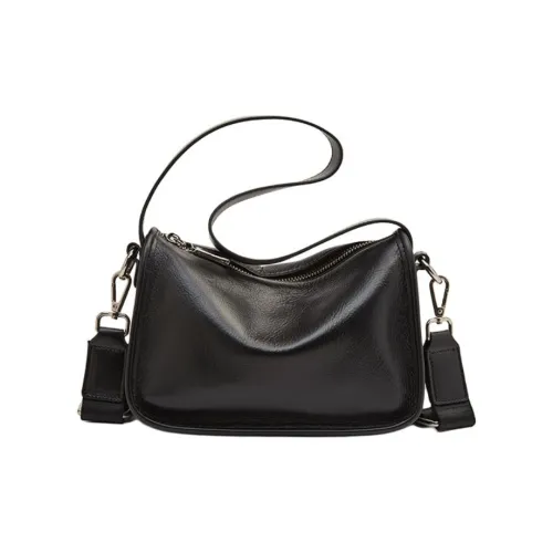 Old Man's Head Коровья кожа с синтетической кожей сумка на плечо стандартная женская черная