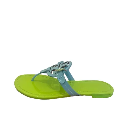 BONBON x TORY BURCH Miller Шлепанцы Женские Синие Зеленые