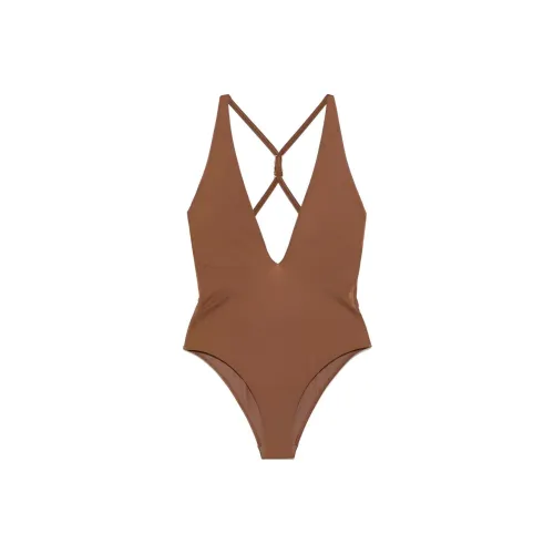 VERSACE SS25 Ван-Пис Купальник Женские Умбра