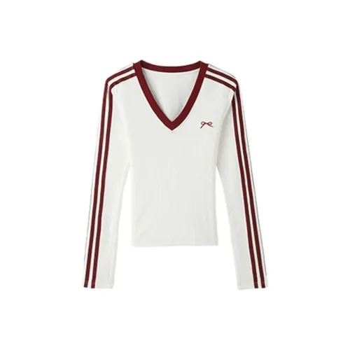 EMDPN Полосы V-образный вырез Облегающий крой Утягивающий внутренний топ Женские