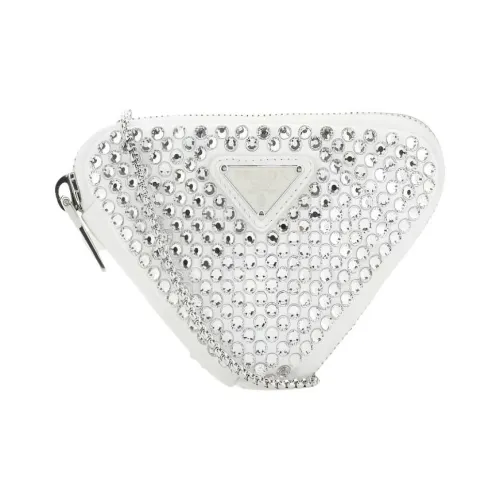 PRADA Стекло с тканью Кошелек Женский Белый