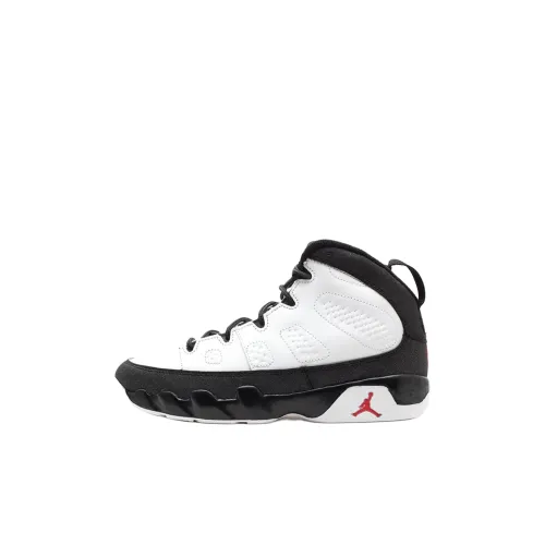 Jordan Air Джордан 9 High Топ Детские Баскетбольные Кроссовки Белый Черный Детский