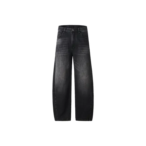 AZVK CD D302 Черный Серый Унисекс Джинсы