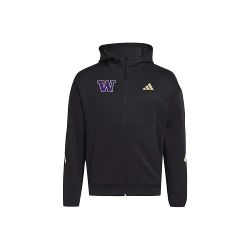 Adidas Washington Sportswear Huskies Full Zip Player Travel ZNE Sweatshirt Men's