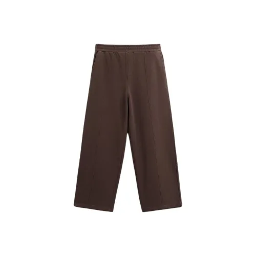 ZARA Коричневые мужские вязаные тренировочные брюки