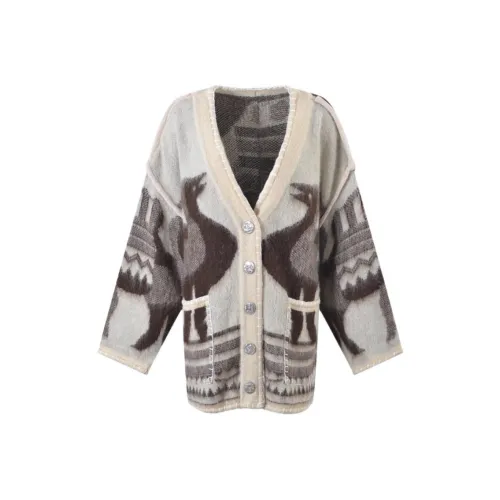 IUNOP Термическая Трикотажная Ткань Кардиган Топ Женский