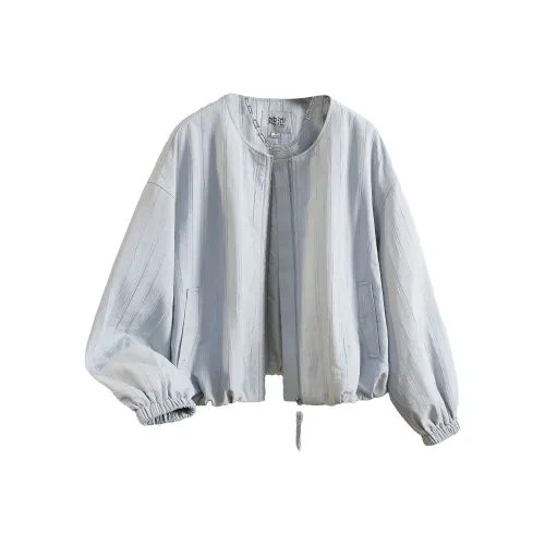 TOUCH Серый Синий Женский Короткий Пальто