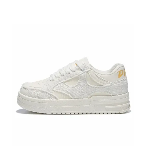 GDXF Низкий топ Скейтборд Кроссовки Женские Экрю