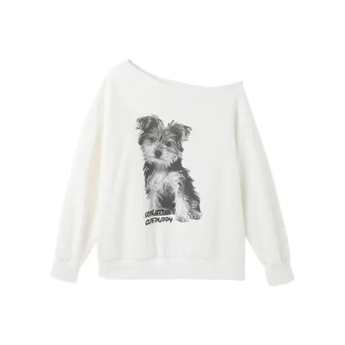 MOONCORE Белый Женский Свитшот