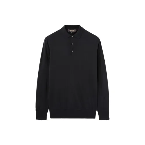 Loro Piana Поло Мужское Черное