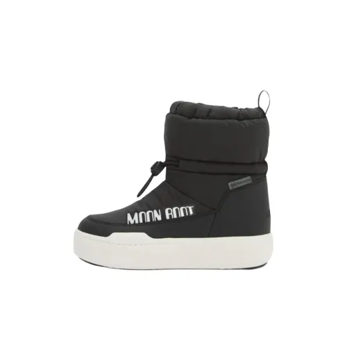 MOON BOOT Парк Ремень Высокие Детские Зимние Сапоги Черные Детские