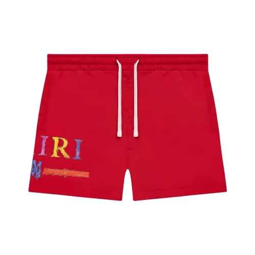 AMIRI Детская одежда Радужный Ma Барная стойка Плавание Основная часть Шорты Детский Красный