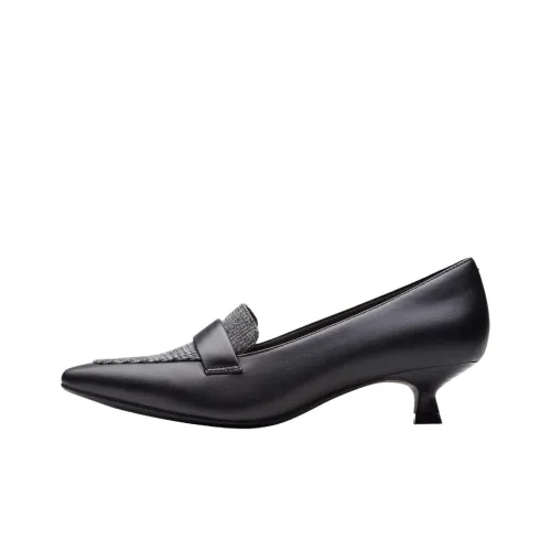 Clarks Scarlyt Mabel Узкий каблук Высокие каблуки 4CM Женские Черный