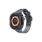 Черная титановая оправа - серый ремешок из фторкаучука