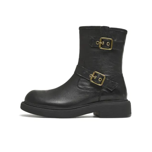 teenmix Легкий Винтаж Роскошная Уличная Одежда Cigarette Pipe Ботинки Ботильоны 3,5 см Женские