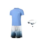 Комплект одежды (Синий топ + Белый и синий низ + Очки для плавания)