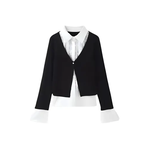 DANCANG Внутренняя одежда Кружево Воротник поло Дизайн Элегантность Топ Женские