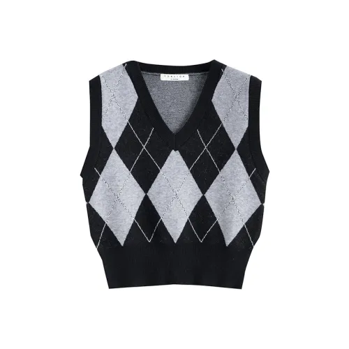 Tonlion Черный тон Женская трикотажная одежда