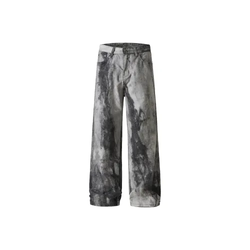 KM Глубокий Черный Унисекс Джинсы