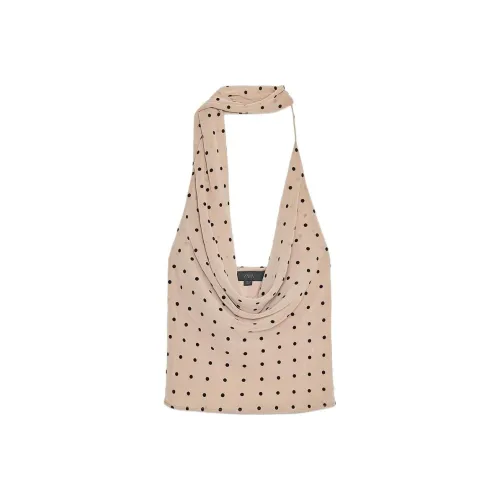 ZARA Бежевый/Коричневый Желтый Женские Майки