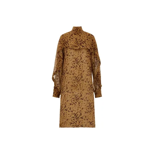 FERRAGAMO Длинное платье с длинными рукавами женское