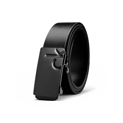 Cheek Kiss Универсальный Повседневный Коровья кожа с Нет Зуб Автоматическая пряжка Кожаные ремни Мужской Черный Ширина 3,5 см