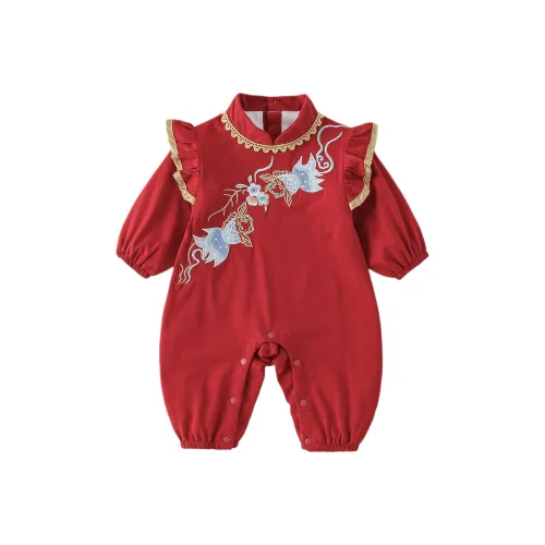 XiaoJinBu Красный Детский Комбинезоны / Ползунки
