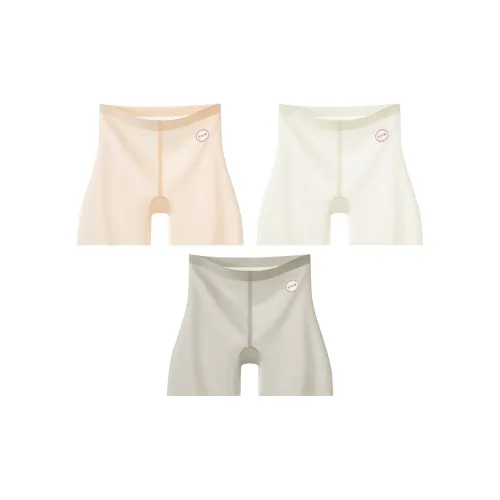 2323 [3 упаковки] Подкладочная ткань Кожа + Шампань + Светло-Серый Женские боксер-шорты