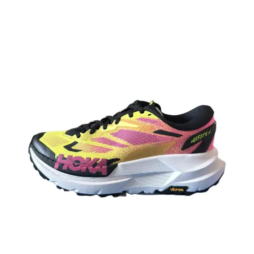 HOKA ONE ONE Mafate X Дышащая и Легкая Беговая Обувь Мужская Розовая Желтая