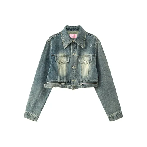 CHUU Средний джинсовый синий женский короткий пальто