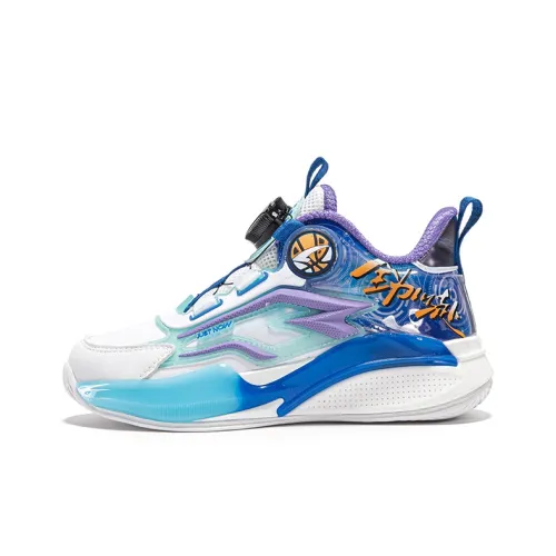 7 PE Устойчивый к истиранию Отскок Легкий Амортизация Противоскользящий MID Топ Баскетбольные кроссовки Детские