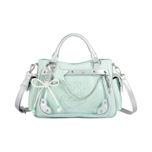 MIFFY Синтетическая кожа Ит-сумка Стандартная Женская Зеленая Белая