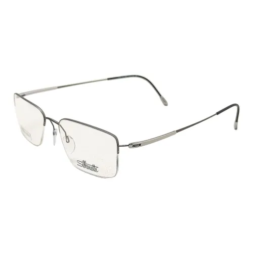 SILHOUETTE Titanium Square Eyeglass Frames Unisex Silver