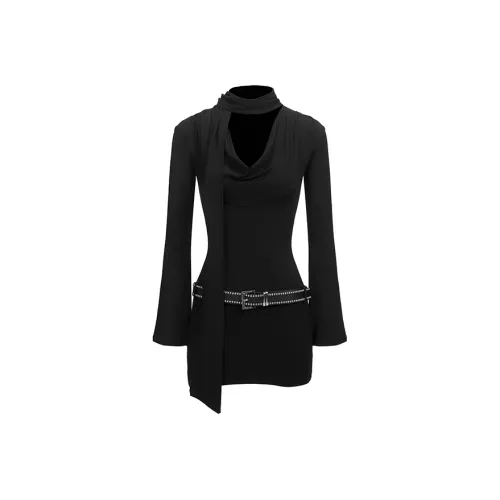 SNZX Длинное платье с длинным рукавом женское