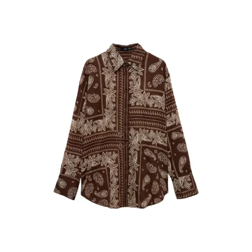 MANGO Коричневые Женские Рубашки