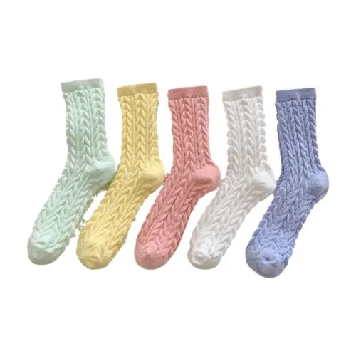 OEING Смешанный цвет, 5 пар, женские носки MID до икры