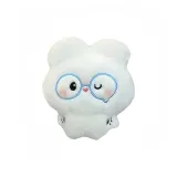 Синий стеклянный брелок в виде кролика