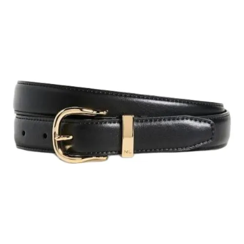 NILI LOTAN Телячья кожа Кожаные ремни Унисекс Черный 3 см
