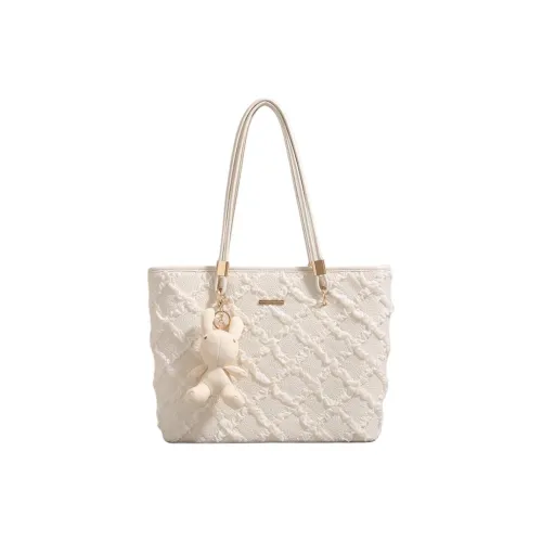 NOMK ПУ (полиуретан) Сумка Сумка через плечо Стандартная Женская Экрю Черная