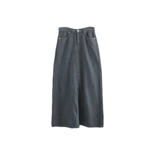 LOWEAR Natural Slub Maxi Long Юбка Casual Long Юбка Женская