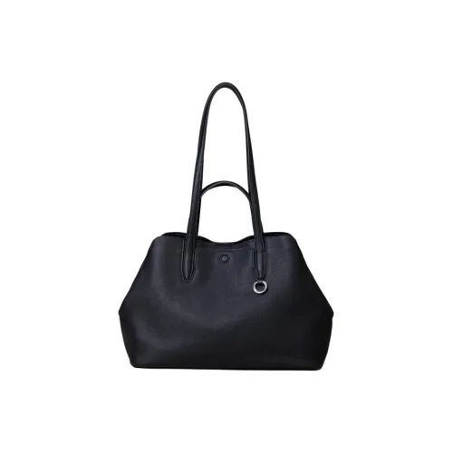 SHIZIYOUA Сумка из коровьей кожи унисекс черного цвета