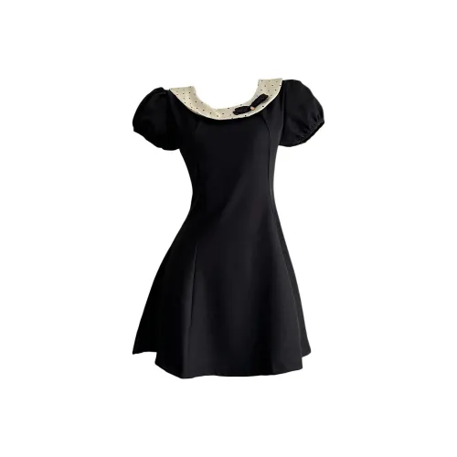 GRAYISMOON Короткое платье с короткими рукавами женское