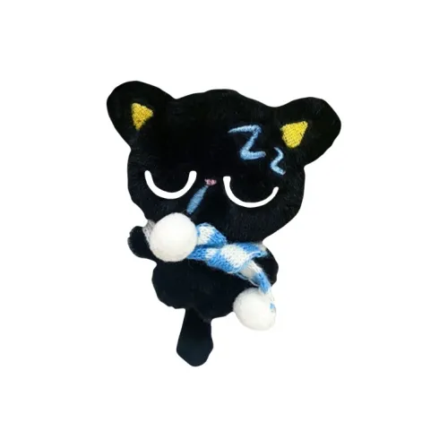 Nodding Bud Bug Милый And Proud Черный угольный шар Little Черный кот Плюшевый Подвеска 12 см Высота
