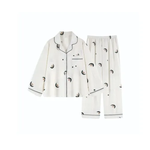 OEING Белый комплект Женские пижамные комплекты