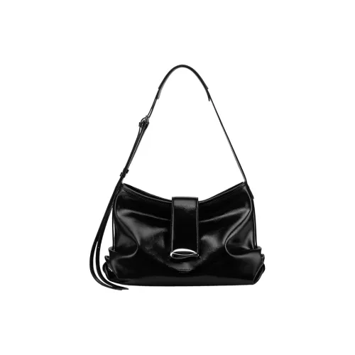 Tanita West Коровья кожа Тоут Сумка Сумка для покупок Сумка на плечо Женская Черная