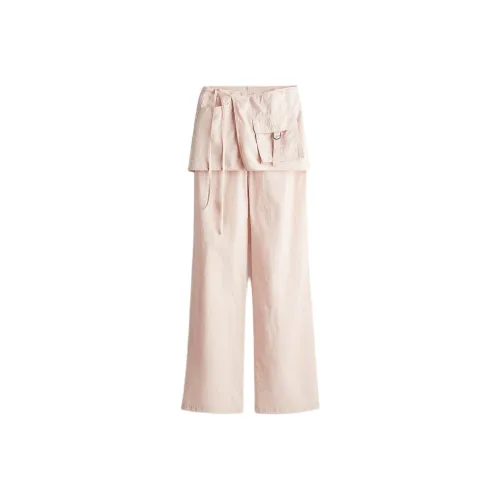 H&M Нежно-розовые Женские Карго-брюки