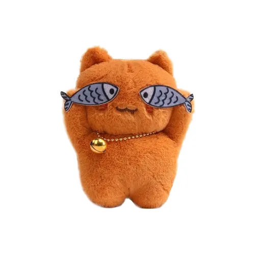 HUHUXIONG Котенок Рыбалка Плюшевый Брелок 10 см Высота