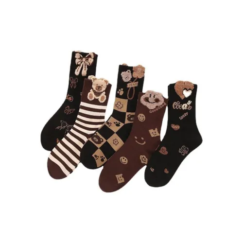 OEING 5 пар Женские носки MID до икры