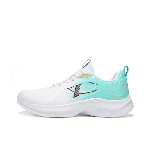 XTEP Амортизация и Дышащий Низкий Топ Повседневные Беговые Кроссовки Мужские Классические Белый Аврора Зеленый
