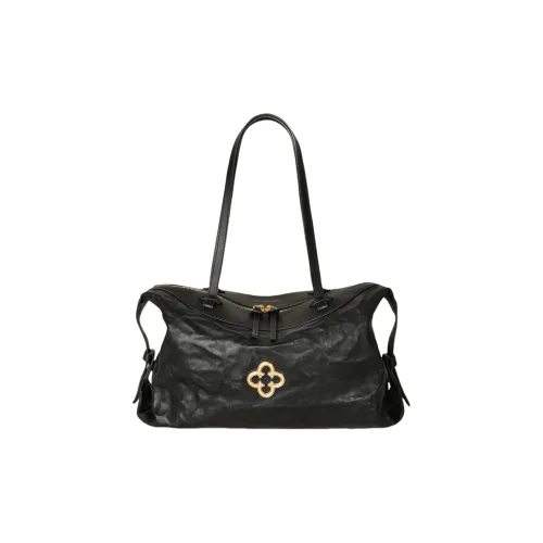 CASSILE Овчина с коровьей кожей Сумка-подушка Тоут Подмышечная Сумка на плечо Большая Женская Черная